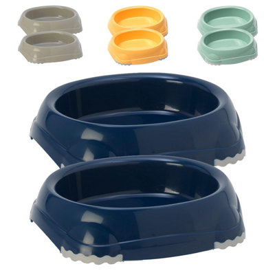 Cat Centre.Direct Cat Centre Smarty Dark Blue Pet Bowls 0.2L (Set Of 2) from B&Q