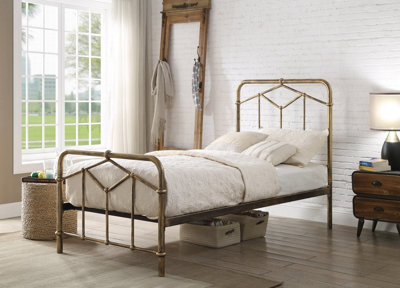 Flintshire Furniture Axton Single 3Ft Antique Bronze Metal Bed Frame