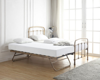 Flintshire Furniture Mostyn Single 3Ft Guest Bed Antique Bronze Metal Bed Frame