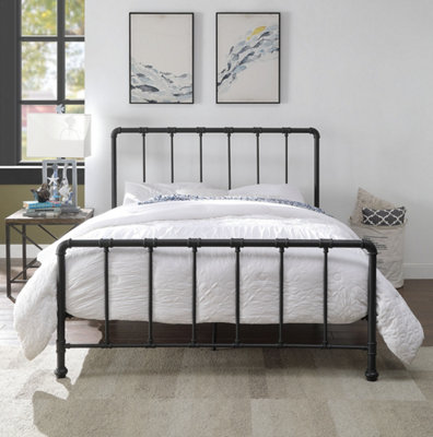 B&Q -  Kinnerton Double 4Ft 6 Black Metal Bed Frame