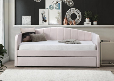 Flintshire Furniture Fabric Day Bed Pink With Pull Out Bed