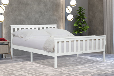 Flintshire Furniture Marnel 5Ft Kingsize White Bed Frame from B&Q