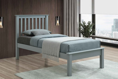 Flintshire Furniture Rossett 3Ft Single Grey Wooden Bed Frame
