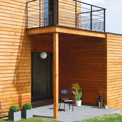 Wooden decking and balcony