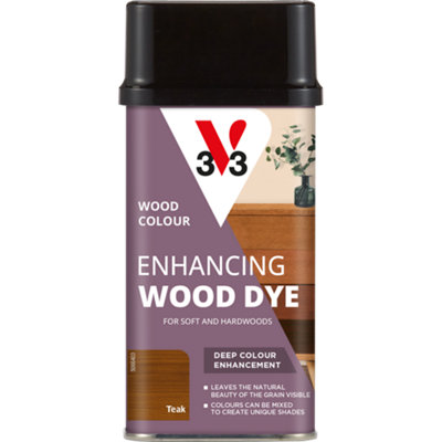 V33 Teak Hardwood & Softwood Multi-Surface Wood Dye250Ml from B&Q