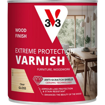 V33 Extreme Protection Clear Gloss Wood Varnish750Ml from B&Q