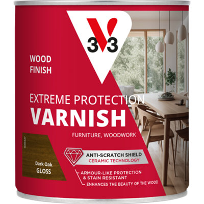 V33 Extreme Protection Dark Oak Gloss Wood Varnish750Ml from B&Q
