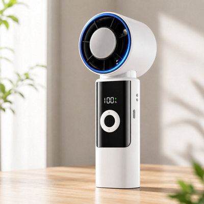  - Turbo Handheld Fan Rechargeable Portable Mini Cooling Fan With Ice Cooling Function
