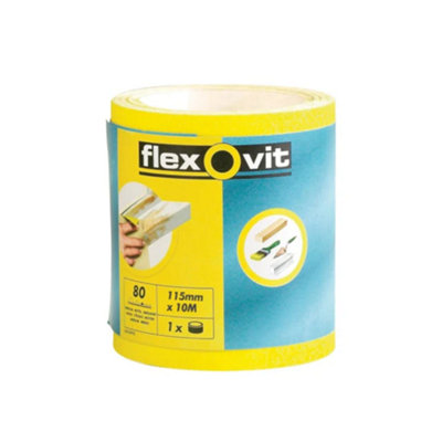 Flexovit 66261104018 High Performance Sanding Roll 115mm X 50M Coarse 60G from B&Q