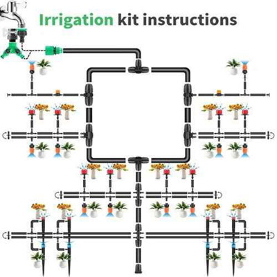 315PCS Garden Drip Irrigation Kit , 75M Complete Automatic Watering System