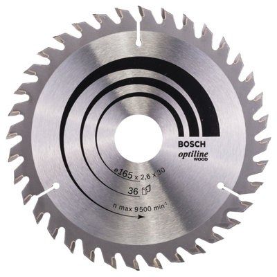 Bosch Professional Optiline Wood Circular Saw Blade165 X 30 X 2.6 mm36 Teeth from B&Q