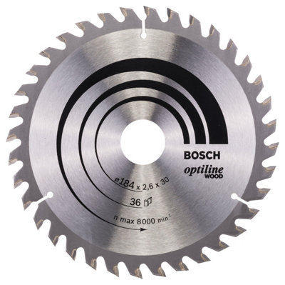 Bosch Professional Optiline Wood Circular Saw Blade184 X 30 X 2.6 mm36 Teeth from B&Q