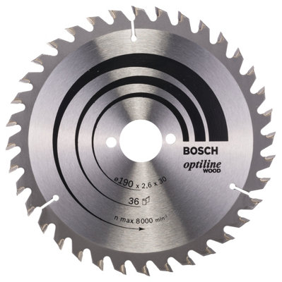 Bosch Professional Optiline Wood Circular Saw Blade190 X 30 X 2.6 mm36 Teeth from B&Q