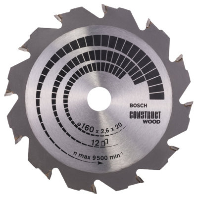 Bosch Professional Construct Wood Circular Saw Blade160 X 20/16 X 2.6mm (12) from B&Q