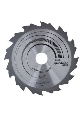 Bosch Professional Speedline Wood Circular Saw Blade - 190 X 30 X 2.4 Mm, 12 Teeth