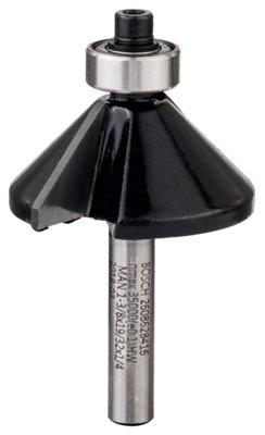 Bosch Professional Chamfer/laminate Trim Bit 1/4"D1 35mmB 13mmL 14.6mmG 56mm45A from B&Q