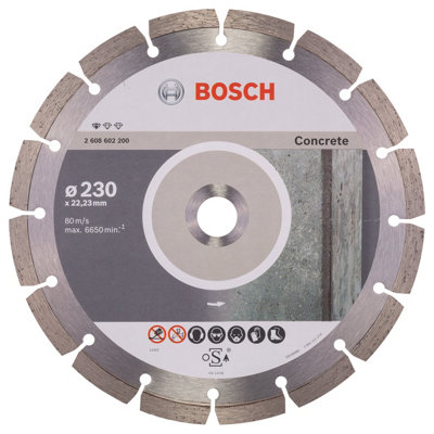 Bosch Professional Concrete Diamond Cutting Disc230mm X 22.23mm X 2.3mm X 10mm from B&Q