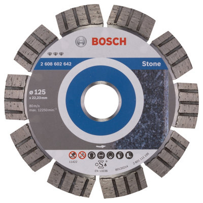 Bosch Professional Diamond Cutting DiscBest For Stone125 X 22.23 X 2.2 X 12 mm from B&Q