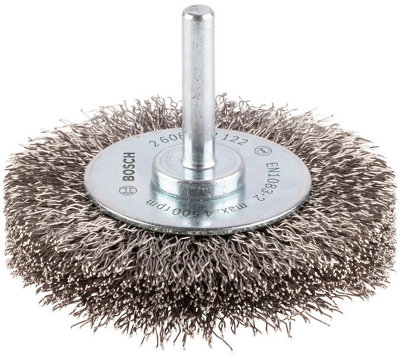 Bosch Brushing Pro Stainless Steel Clean Wire Wheel Straight Shank 70 X 0.3mm from B&Q