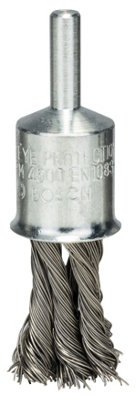 Bosch Professional Knotted Pencil Brush19X0.35mm Stainless Steel19mm Diameter from B&Q