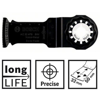 Bosch Pro Bim Starlock Plunge Cut Saw Blade Aiz 32 Apb Wood And Metal 50mm  32mm from B&Q