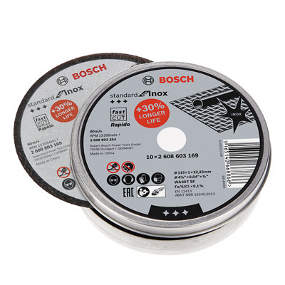 Bosch Grinding disc (Dia)115mm Pack of 10 1x 22 , 23mm 2608603254 - Image 6
