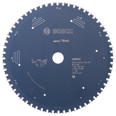Bosch Professional Circular Saw Blade Expert For Steel254 X 25.4 X 2.6 mm60 Teeth from B&Q