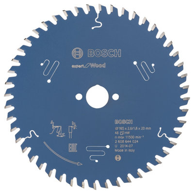 Bosch Professional Circular Saw Blade Expert For Wood165 X 20 X 2.6 mm48 Teeth from B&Q
