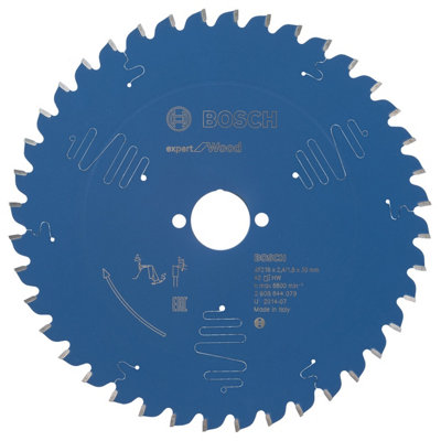 Bosch Professional Circular Saw Blade Expert For Wood - 216 X 30 X 2.4 Mm, 40 Teeth