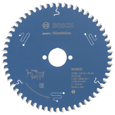 Bosch Professional Circular Saw Blade Expert For Aluminium180 X 30 X 2.6 mm56 Teeth from B&Q