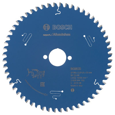 Bosch Professional Circular Saw Blade Expert For Aluminium190 X 30 X 2.6 mm56 Teeth from B&Q