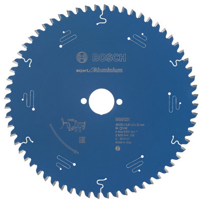 Bosch Professional Circular Saw Blade Expert For Aluminium230 X 30 X 2.8 mm64 Teeth from B&Q