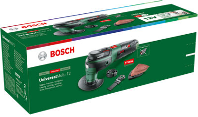 Bosch Cordless Multifunction Tool Universalmulti 12 Carton Box 0603103000 from B&Q