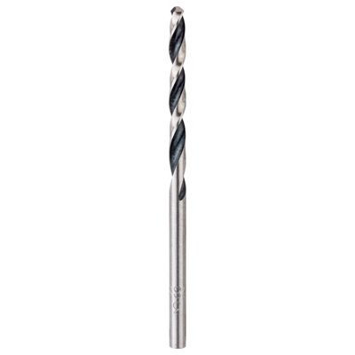 B&Q -  Round Metal Drill Bit (Dia)3mm (L)61mmPack Of 2
