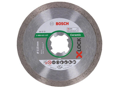 Bosch 2608615137 X-Lock Standard For Ceramic Diamond Cutting Disc 115 X 22.23mm Bpa608615137 from B&Q