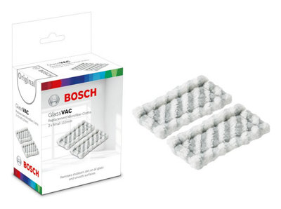 Bosch Small Replacement Microfiber Cloths (2/pack) (To Fit: Bosch Glassvac Window Vacuum) from B&Q