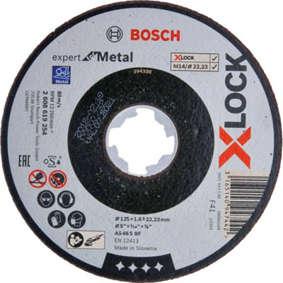 Bosch Professional X-Lock Expert 125X1.6X22.23 Straight Cutting As 46 S Bf For Metal from B&Q