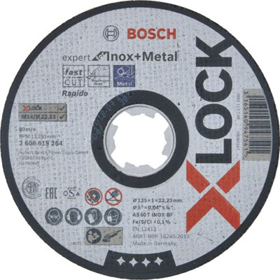 Bosch Professional X-Lock Expert 125X1X22.23 Straight Cutting As 60 T Inox Bf For Inox+Metal from B&Q