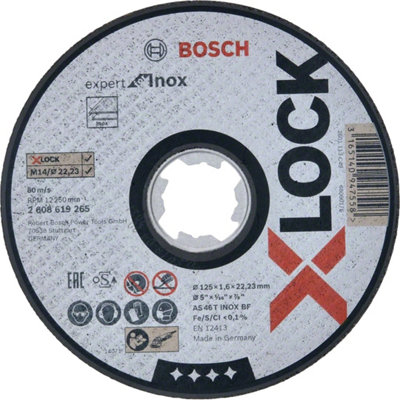 Bosch Professional X-Lock Expert 125X1.6X22.23 Straight Cutting As 46 T Inox Bf For Inox from B&Q