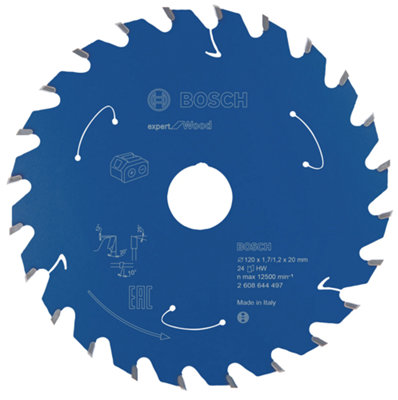 Bosch Professional Expert Circular Saw Blade For WoodCordless Saws120X1.7/1.2X20 T24 from B&Q