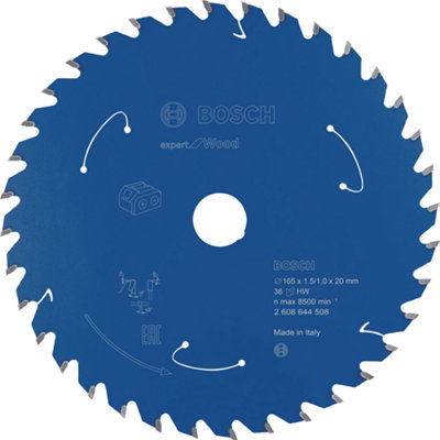 Bosch Professional Expert Circular Saw Blade For Cordless SawsWood165X1.5/1X20 T36 from B&Q