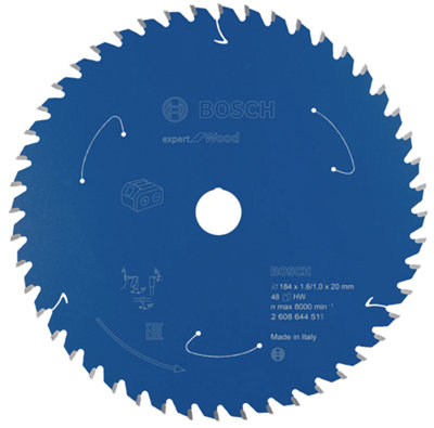 Bosch Professional Expert Circular Saw Blade For WoodCordless Saws184X1.6/1X20 T48 from B&Q