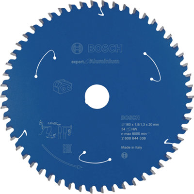 Bosch Professional Expert Circular Saw Blade For Cordless SawsAluminium160X1.8/1.3X20 T54 from B&Q