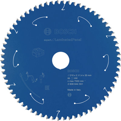 Bosch Professional Expert Circular Saw Blade For Cordless SawsLaminated Panel210X2.1/1.4X30 T66 from B&Q
