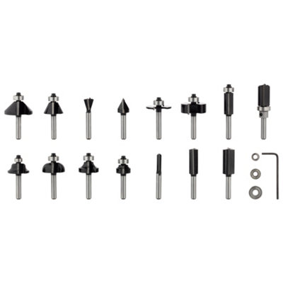 Bosch PRO 15 Piece 1/4" Router Bit Set - Image 7