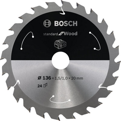 Bosch Professional Circular Saw Blade For Cordless SawsStandard For Wood136X1.5/1X20 T24 from B&Q