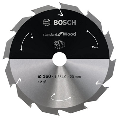Bosch Professional Circular Saw Blade For Cordless SawsStandard For Wood160X1.5/1X20 T12 from B&Q