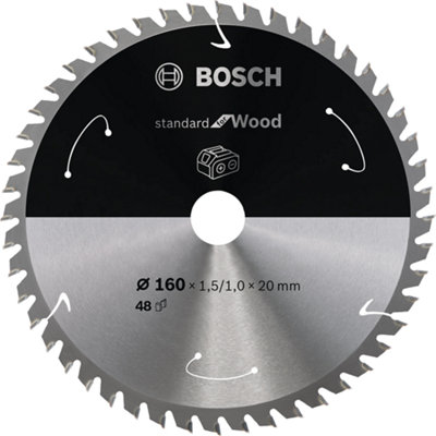 Bosch Professional Circular Saw Blade For Cordless SawsStandard For Wood160X1.5/1X20 T48 from B&Q