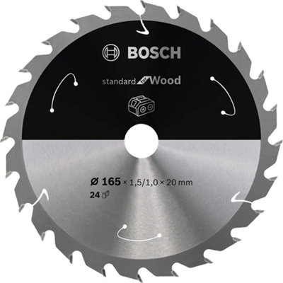 Bosch Professional Circular Saw Blade For Cordless SawsStandard For Wood165X1.5/1X20 T24 from B&Q
