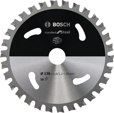 Bosch Professional Circular Saw Blade For Cordless SawsStandard Steel136X1.6/1.2X20 T30 from B&Q